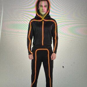 Stick figure halloween costume Adult L Orange